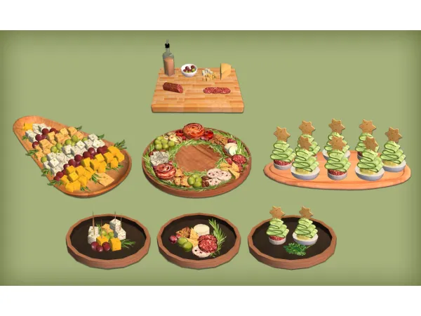 jacky93sims Appetizers New Years Eve by simsfinds - The Sims 2 Custom Content