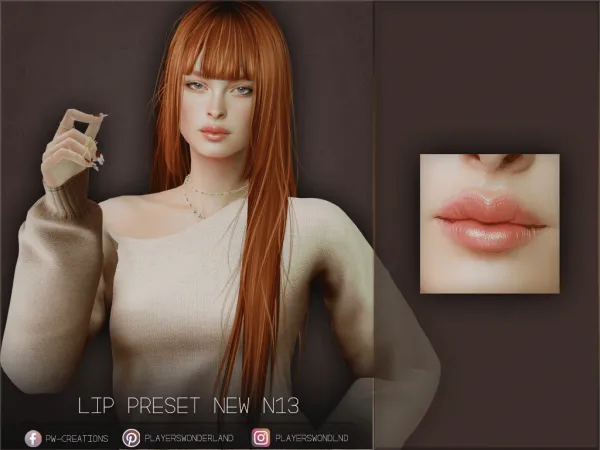 Mix lip presets by pwcreations - The Sims 4 Custom Content
