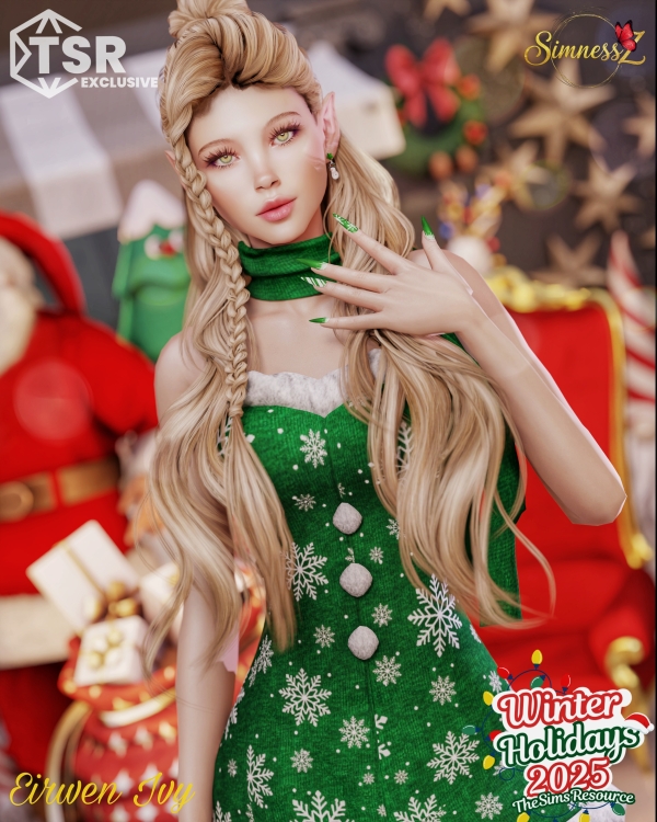 Alpha WINTER HOLIDAYS Eirwen Ivy by simnessz - The Sims 4 Custom Content