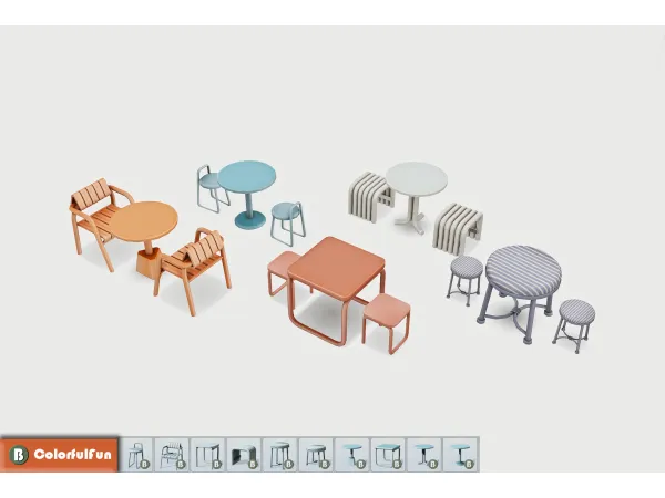 ColorfulFun Dining Set by buildo_cc