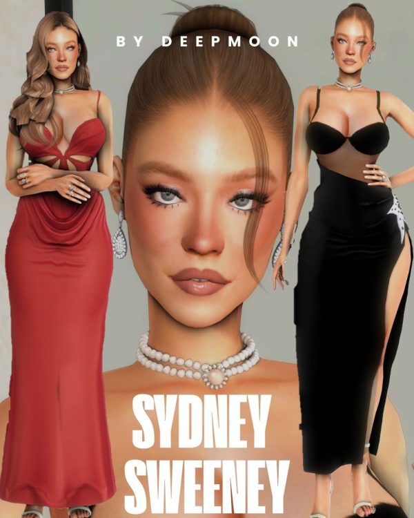 Alpha Sydney Sweeney by simsfinds - The Sims 4 Custom Content