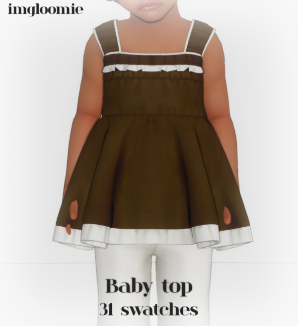 Maxis Match BABY TOP by simsfinds - The Sims 4 Custom Content