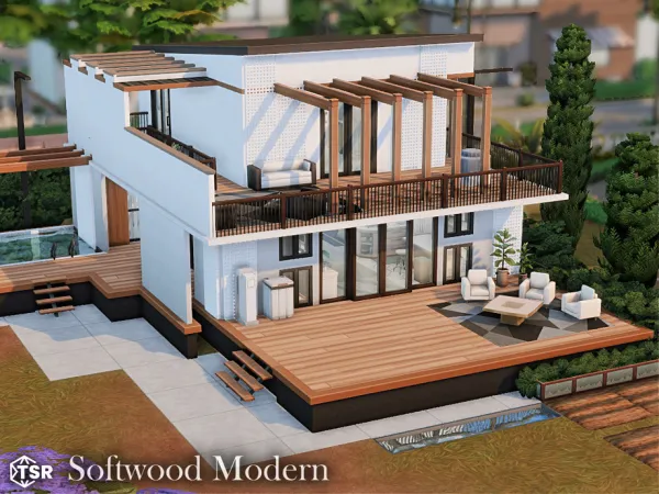 Maxis Match Softwood Modern l noCC by simzmora - The Sims 4 Custom Content