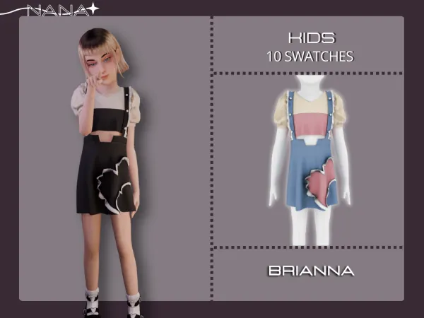 Maxis Match 7NANA (Brianna) Suspender Skirt Set by 7nana - The Sims 4 Custom Content
