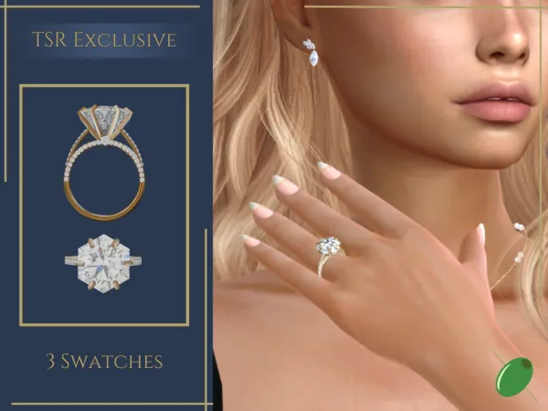 Alpha Genevieve Diamond Engagement Ring - The Sims 4 Custom Content