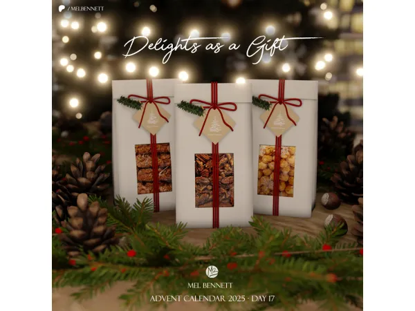 Mix Advent Calendar 2025 Day 17 Delights as A Gift - The Sims 4 Custom Content
