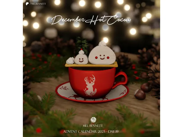 Mix Advent Calendar 2025 Day 19 December Hot Cocoa - The Sims 4 Custom Content