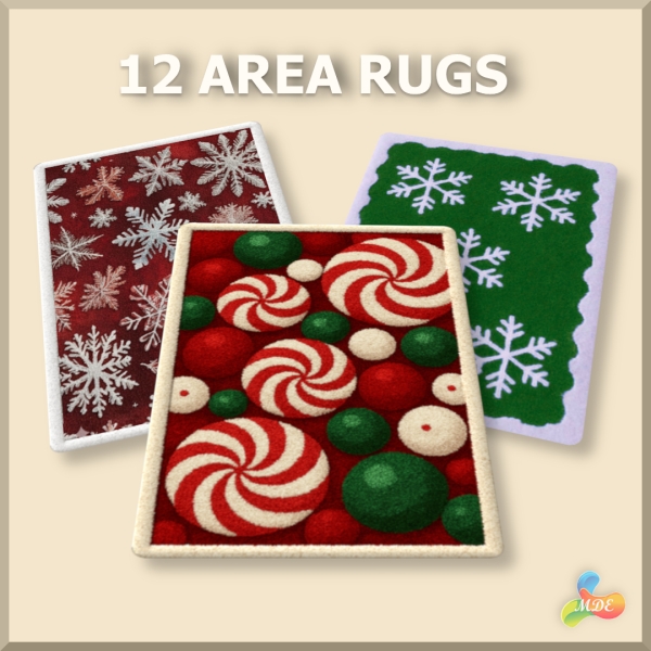 Mix Chagla Winterfest Set Area Rugs by mde - The Sims 4 Custom Content