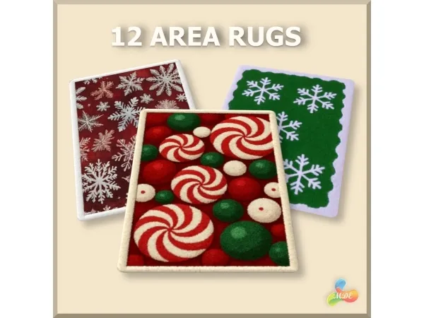 Mix Chagla Winterfest Set Area Rugs - The Sims 4 Custom Content