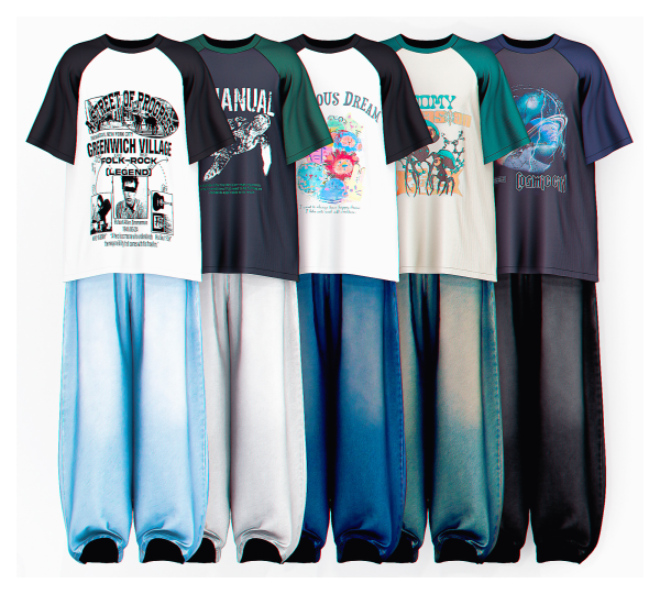 Alpha Seven Oversized Raglan T Shirt by simsfinds - The Sims 4 Custom Content