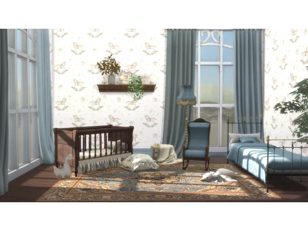 Mix Christmas Past Nursery Wallpaper by philo - The Sims 4 Custom Content