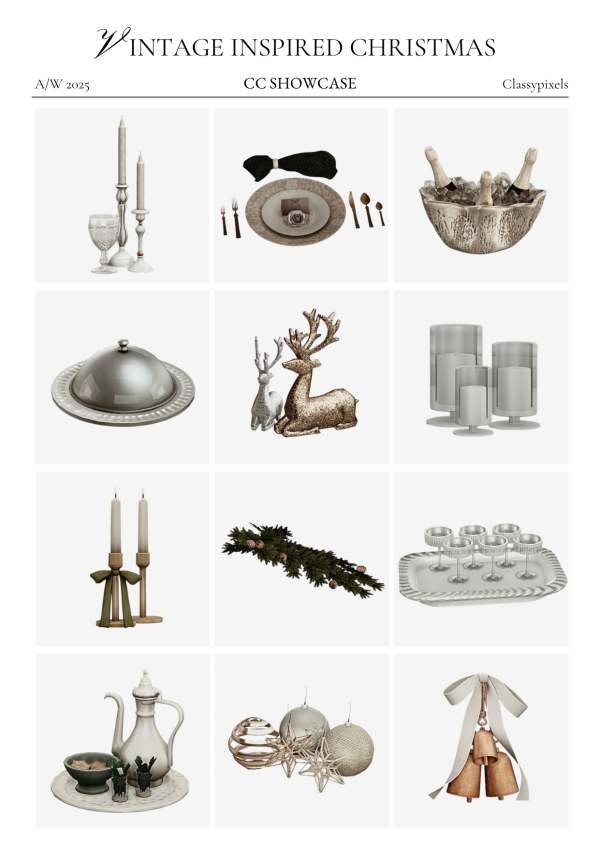 Alpha 𝐕𝐈𝐍𝐓𝐀𝐆𝐄 𝐈𝐍𝐒𝐏𝐈𝐑𝐄𝐃 𝐂𝐇𝐑𝐈𝐒𝐓𝐌𝐀𝐒 by simsfinds - The Sims 4 Custom Content