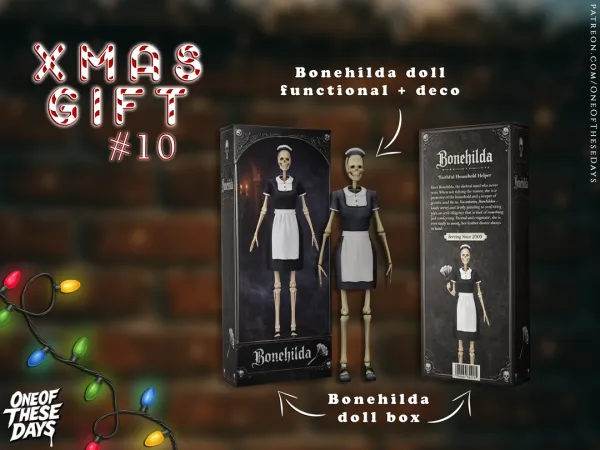 Maxis Match OOTD BuildBuy XMAS GIFT 10 All I want for Christmas is Bonehilda by oneofthesedays - The Sims 4 Custom Content