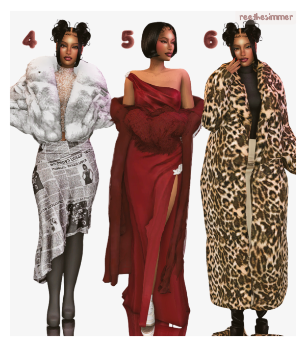 Alpha Wrapped in Fur Sim 4 Lookbook by simsfinds - The Sims 4 Custom Content