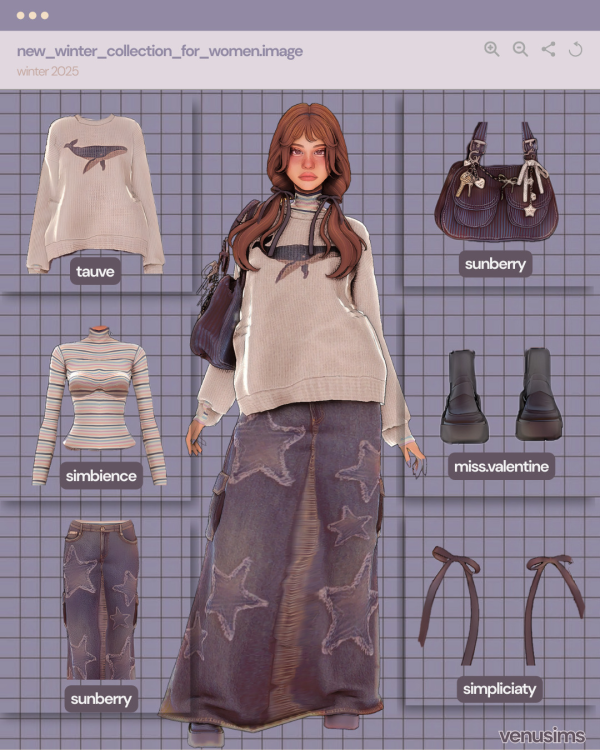 Mix winter lookbook by simsfinds - The Sims 4 Custom Content