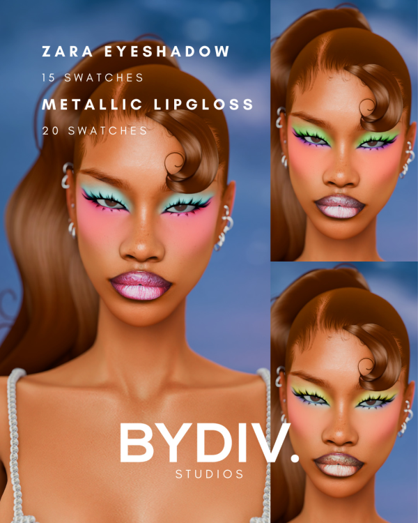 Alpha ZARA EYESHADOW METALLIC LIPGLOSS by simsfinds - The Sims 4 Custom Content