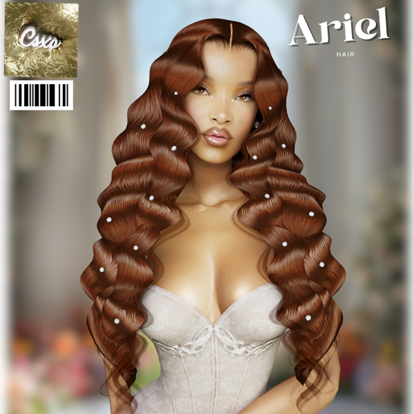 Alpha Ariel Hair by simsfinds - The Sims 4 Custom Content