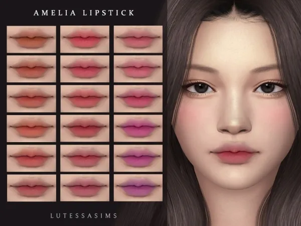 Mix Amelia lipstick - The Sims 4 Custom Content