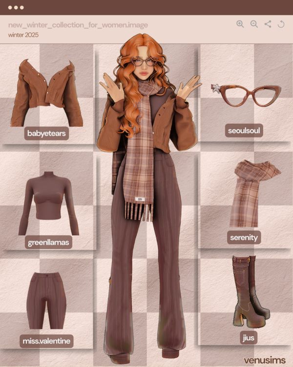 Mix winter lookbook 11 by simsfinds - The Sims 4 Custom Content