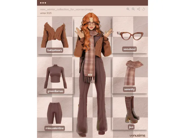 Mix winter lookbook 11 by venvsims - The Sims 4 Custom Content