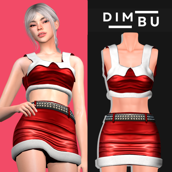 Alpha Lulu Christmas set by Dimbu - The Sims 4 Custom Content