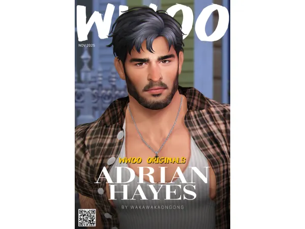 Maxis Match [WWOO] ADRIAN HAYES by wakawakaongong - The Sims 4 Custom Content