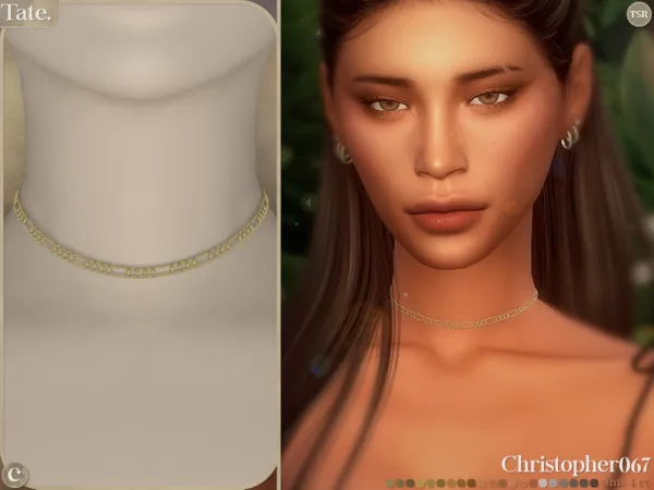 Alpha Tate Necklace Christopher067 by christopher067 - The Sims 4 Custom Content