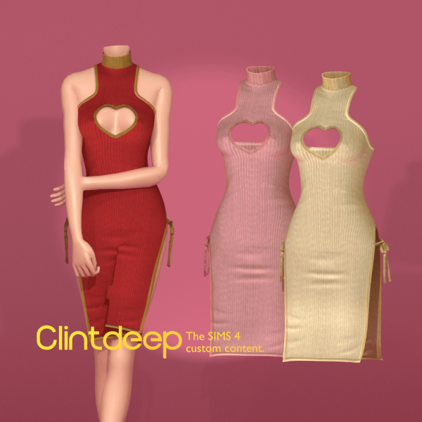 Alpha Clintdeep Salena Cheongsam by clintdeep - The Sims 4 Custom Content