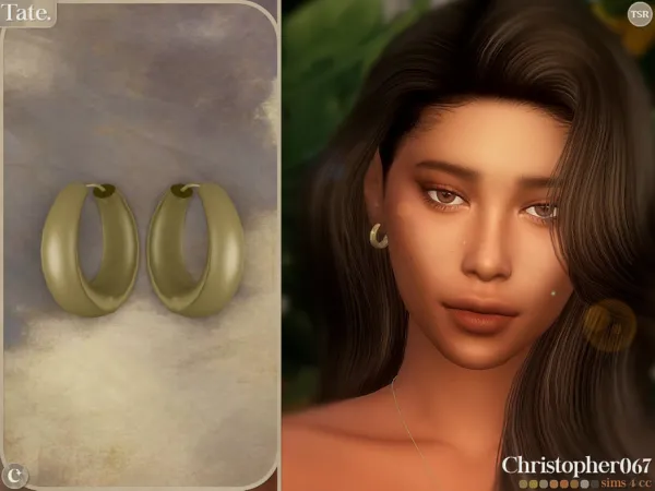 Mix Tate Earrings Christopher067 by christopher067 - The Sims 4 Custom Content