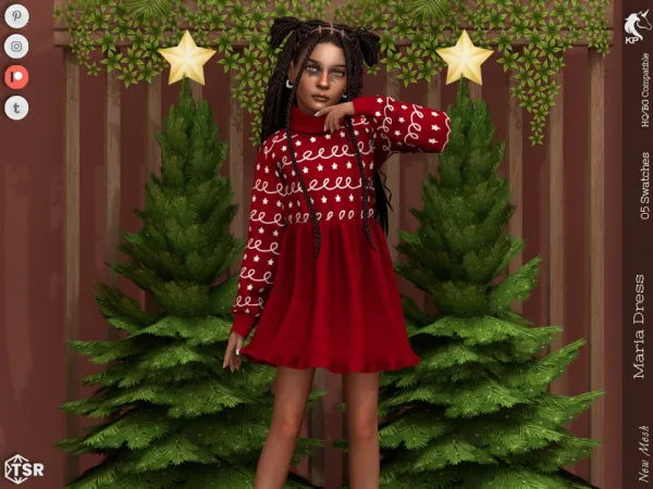 Mix Maria Dress Child by KaTPurpura - The Sims 4 Custom Content