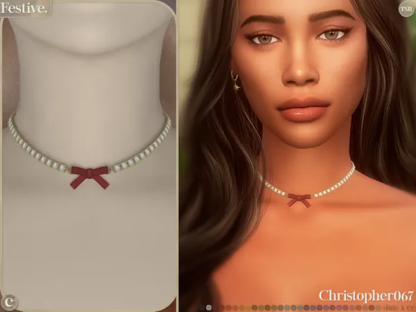 Alpha Festive Necklace Christopher067 by christopher067 - The Sims 4 Custom Content