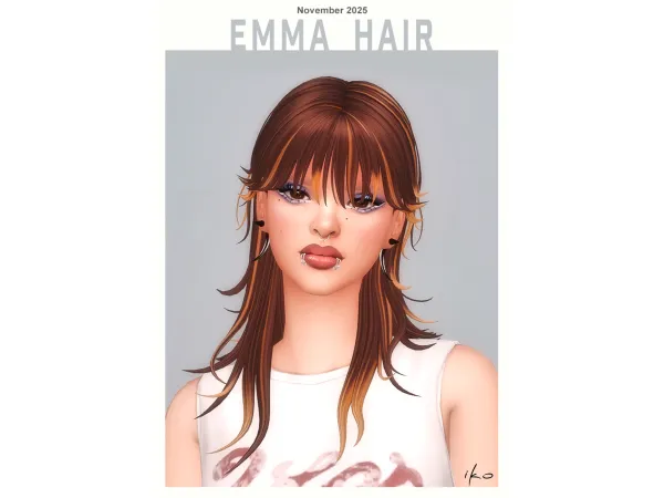 Maxis Match Emma hair by ikosims - The Sims 4 Custom Content