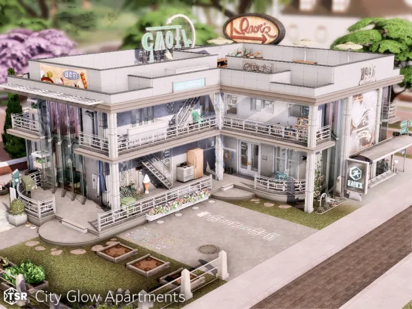 Maxis Match City Glow Apartments l no - The Sims 4 Custom Content