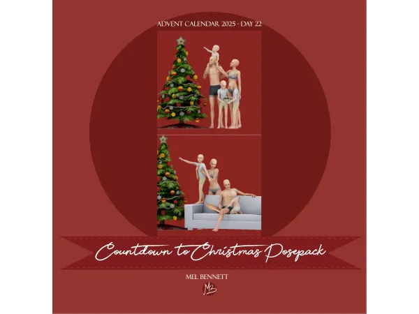 Advent Calendar 2025 - Day 22 - Countdown to Christmas Posepack