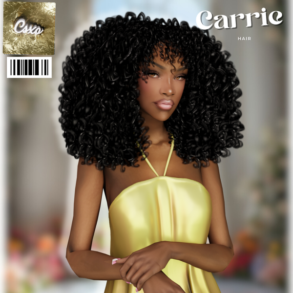 Alpha Carrie Hair by simsfinds - The Sims 4 Custom Content
