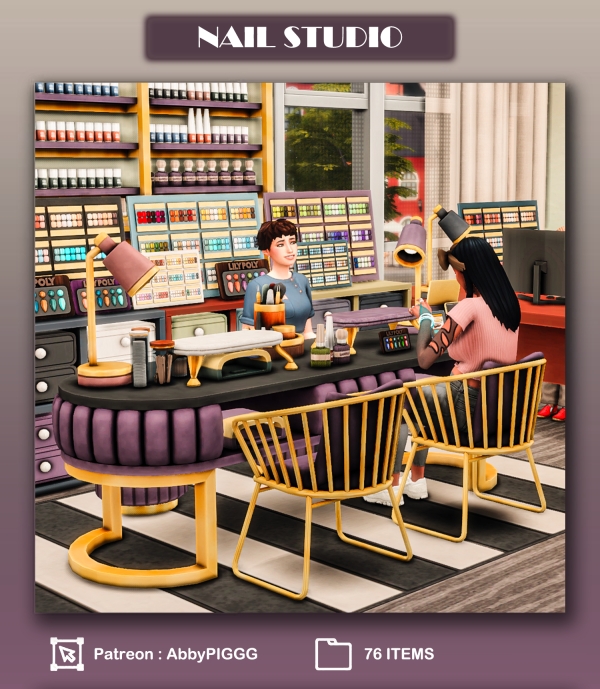 Maxis Match Nail Studio byAbbyPIGGG by simsfinds - The Sims 4 Custom Content