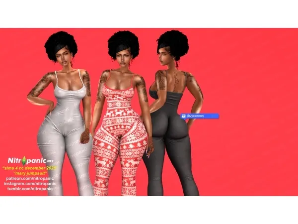 Alpha Nitropanic_Mary Jumpsuit - The Sims 4 Custom Content