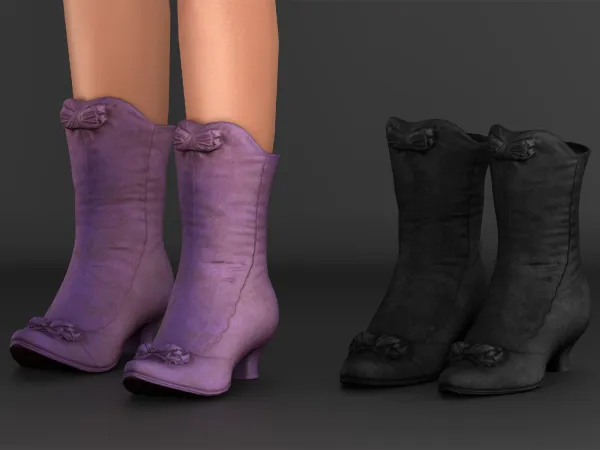 Alpha Christmas Past Victorian Boots (Kids) - The Sims 4 Custom Content