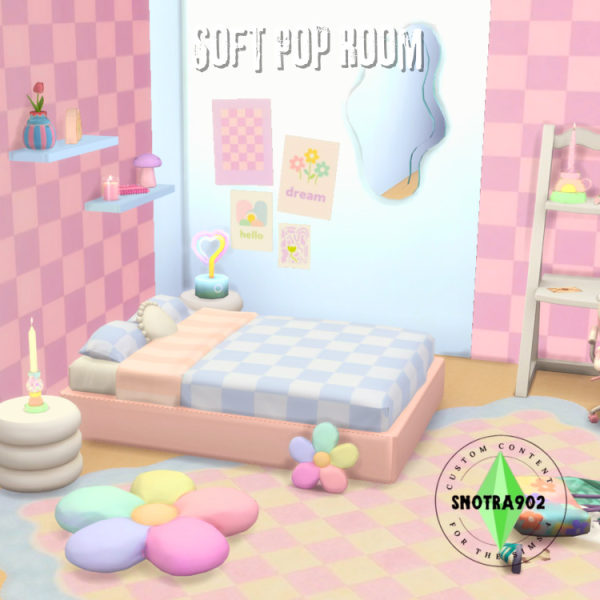 Maxis Match Soft Pop Room by simsfinds - The Sims 4 Custom Content