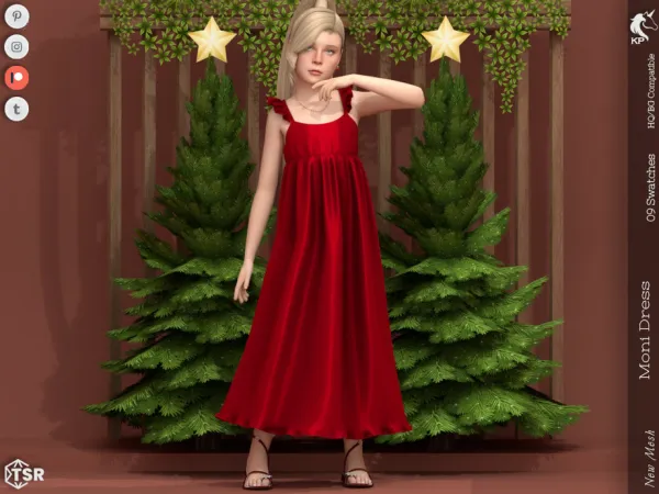 Alpha Moni Dress Child by thesimsresource - The Sims 4 Custom Content