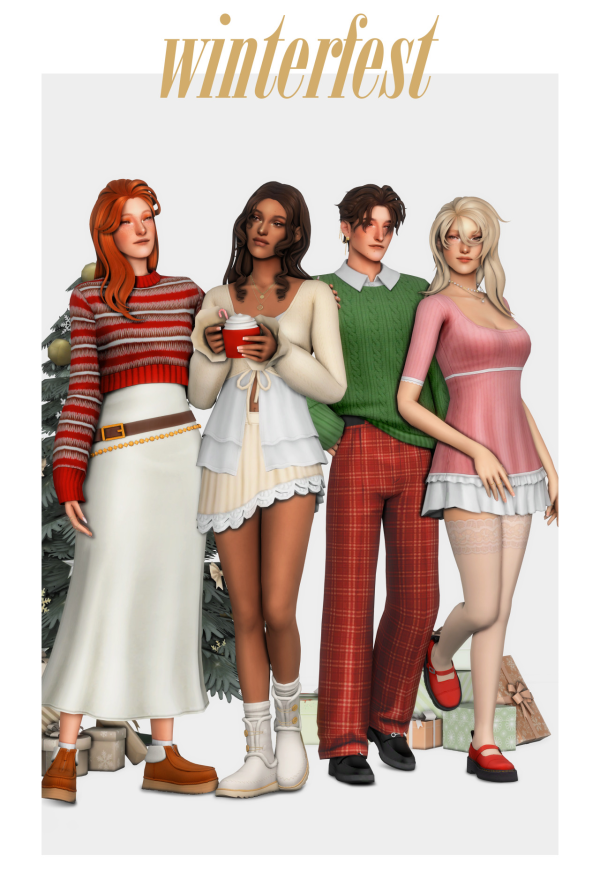 Maxis Match winterfest pack by simsfinds - The Sims 4 Custom Content