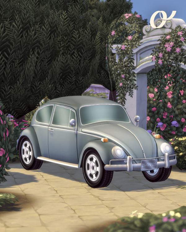 Maxis Match Blossom Bone Vintage Volkswagen Beetle by simsfinds - The Sims 4 Custom Content