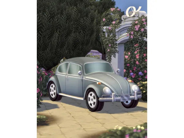 Maxis Match Blossom Bone Vintage Volkswagen Beetle by oliolicc - The Sims 4 Custom Content