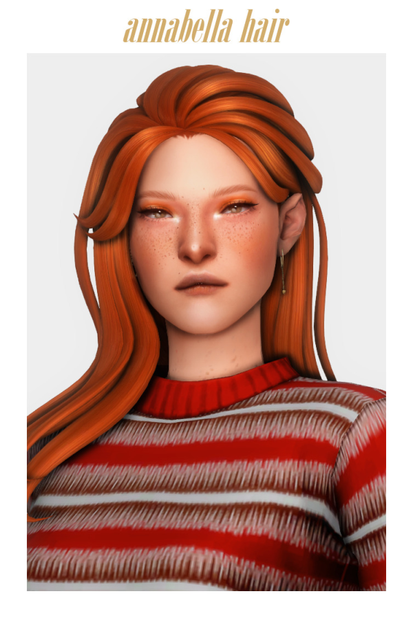 Maxis Match annabella hair by simsfinds - The Sims 4 Custom Content
