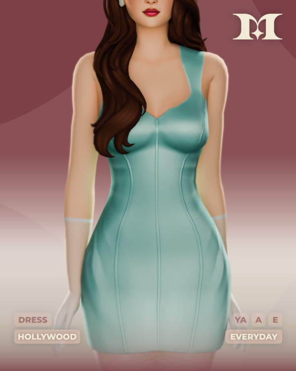 Alpha Hollywood Dress by simsfinds - The Sims 4 Custom Content