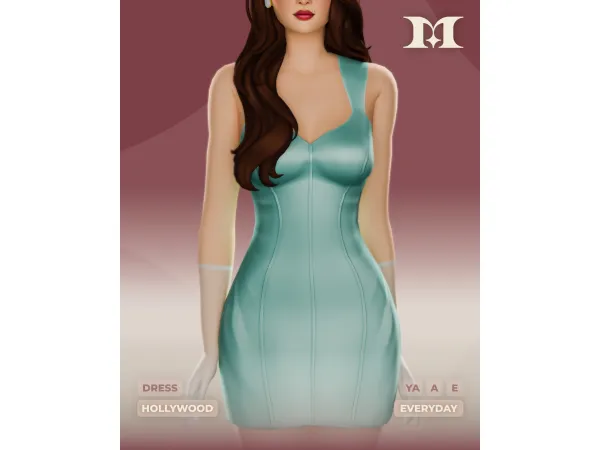 Alpha Hollywood Dress by milliancc - The Sims 4 Custom Content