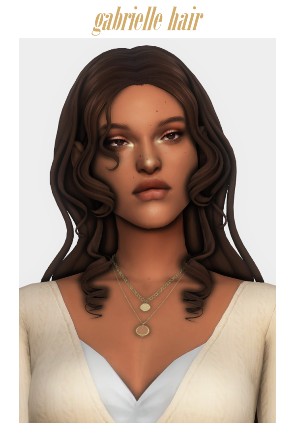 Maxis Match gabrielle hair by simsfinds - The Sims 4 Custom Content