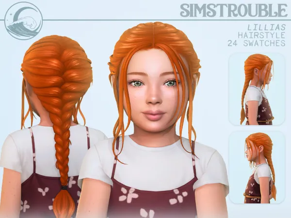 Maxis Match Lillias Hair Set 4 Bangs Variations by thesimsresource - The Sims 4 Custom Content