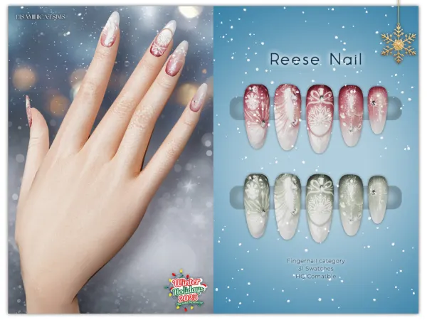 Alpha LMCS Reese Nail by Lisaminicatsims - The Sims 4 Custom Content