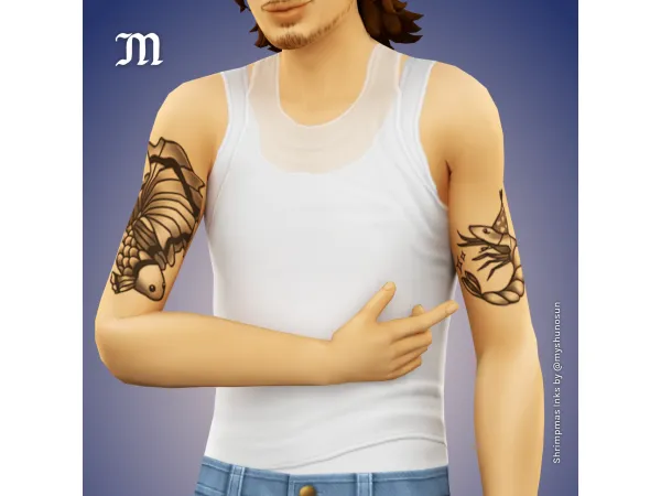 Mix Merry (Shrimp)mas Shrimpmas Inks by myshunosun - The Sims 4 Custom Content